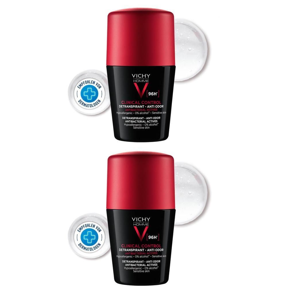 Vichy Homme Deo Clinical Control 96h Roll-on 2x 2x50 ml Creme