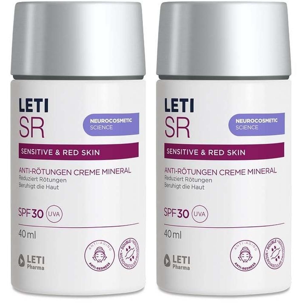 Leti SR Anti-Rötungen Creme Mineral SPF 30 2x 2x40 ml