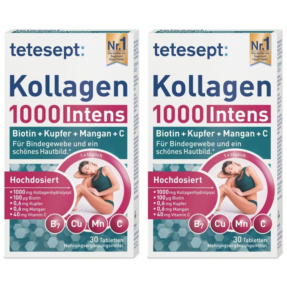 Tetesept Kollagen 1000 Intens Tabletten 2x 2x30 St