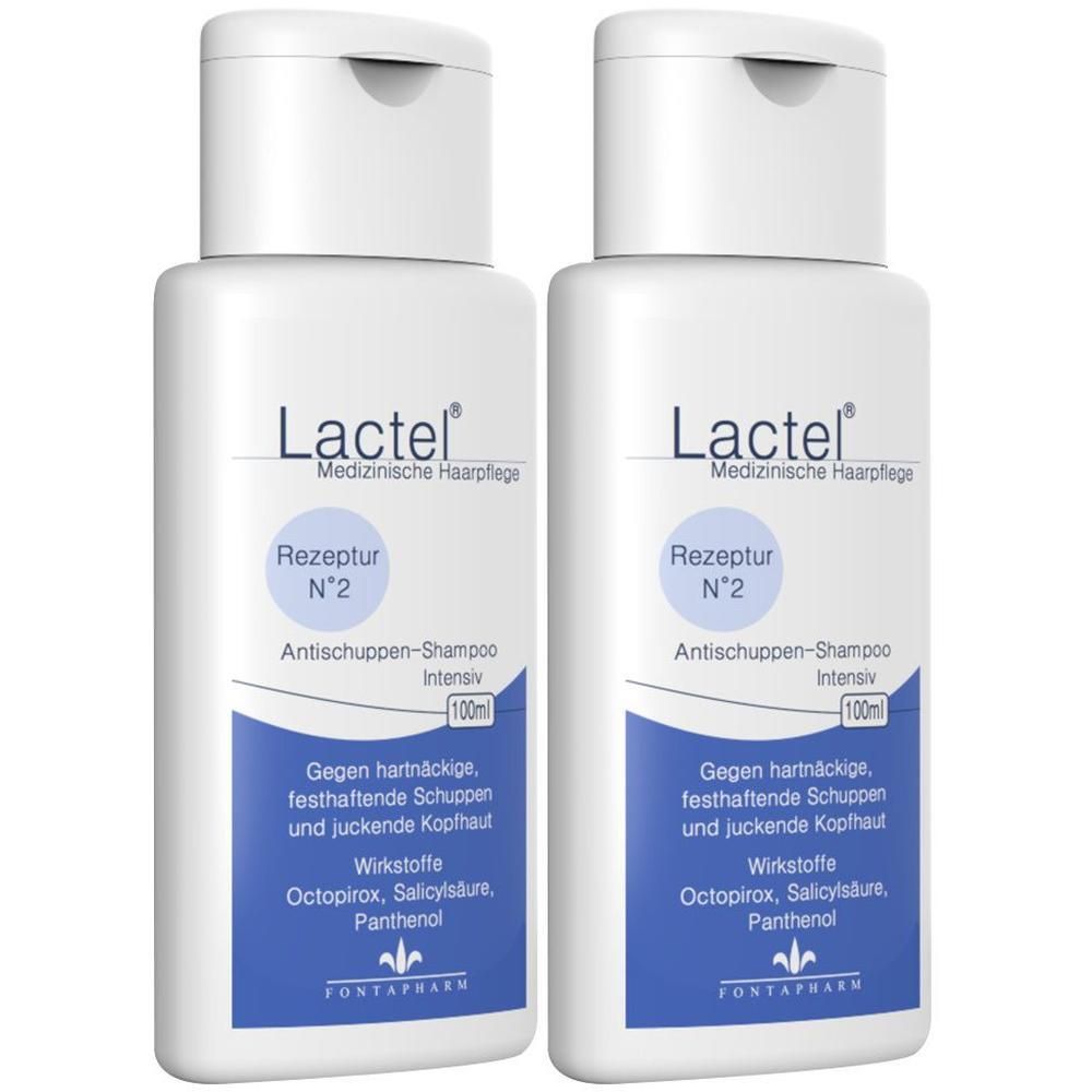 Lactel Nr.2 Shampoo gegen festhaftende Schuppen 2x 2x100 ml