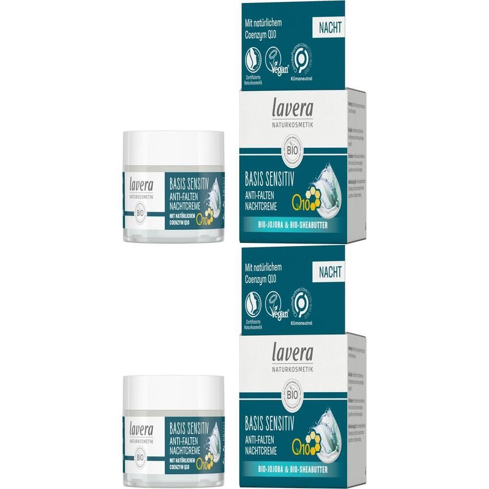 Lavera basis sensitiv Nachtcreme Q10 2x 2x50 ml