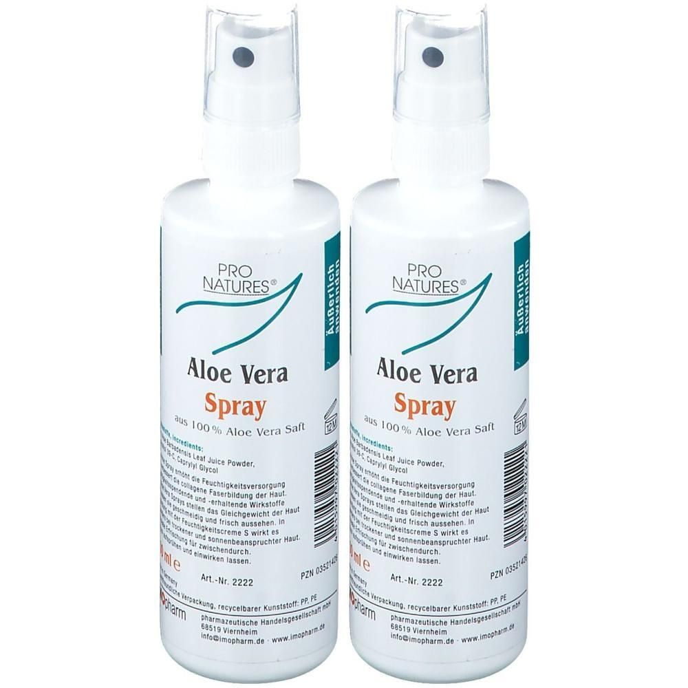 Aloe Vera 100% pur pro Natur Spray 2x 2x100 ml