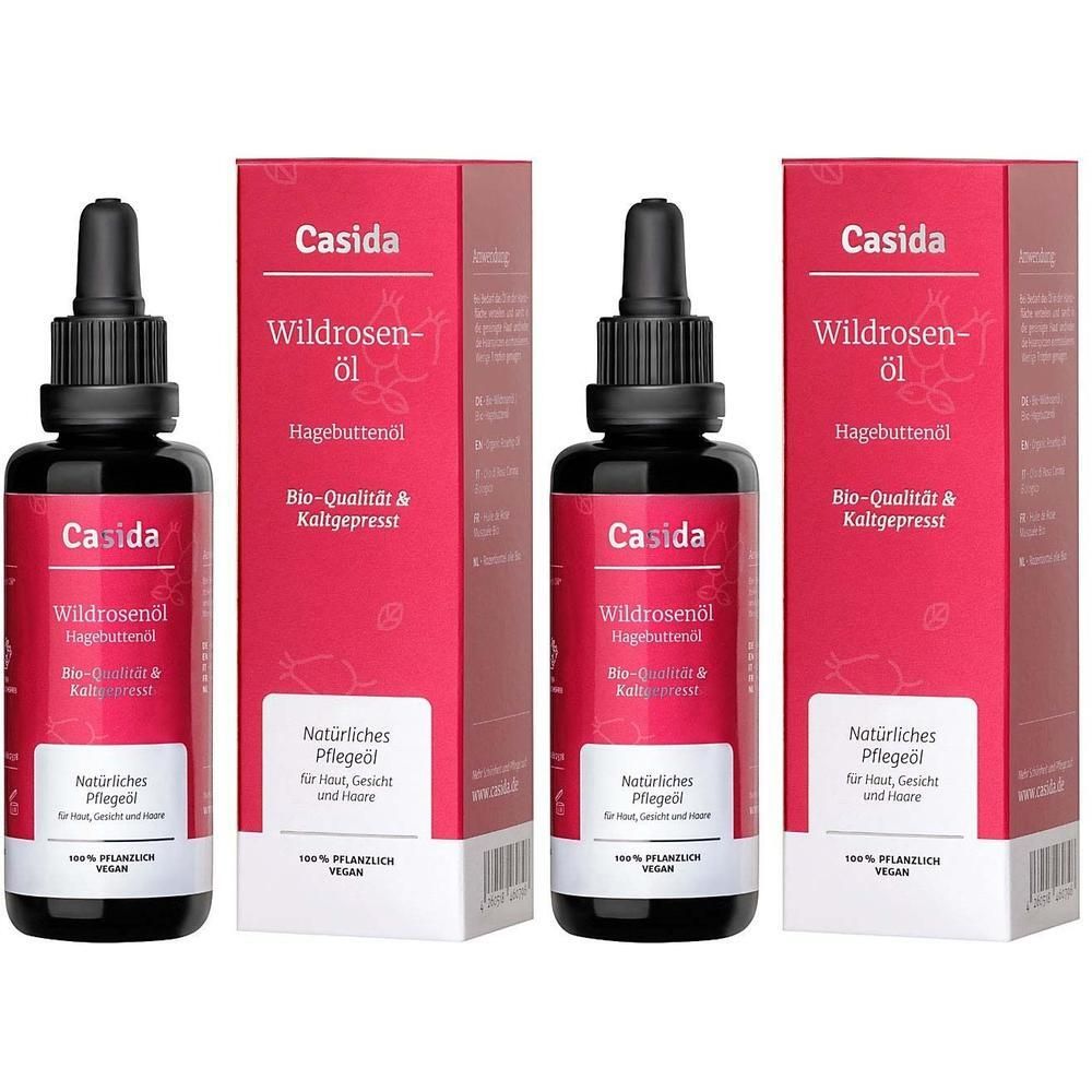 Hagebutten ÖL Wildrosenöl Bio kaltgepresst 2x 2x50 ml Öl
