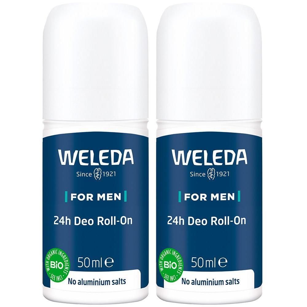 Weleda for Men 24 h Deo Roll-on 2x 2x50 ml Flaschen
