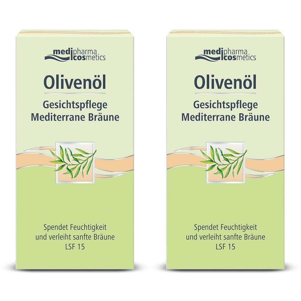 Olivenöl Gesichtspflege Creme mediterrane Bräune 2x 2x50 ml