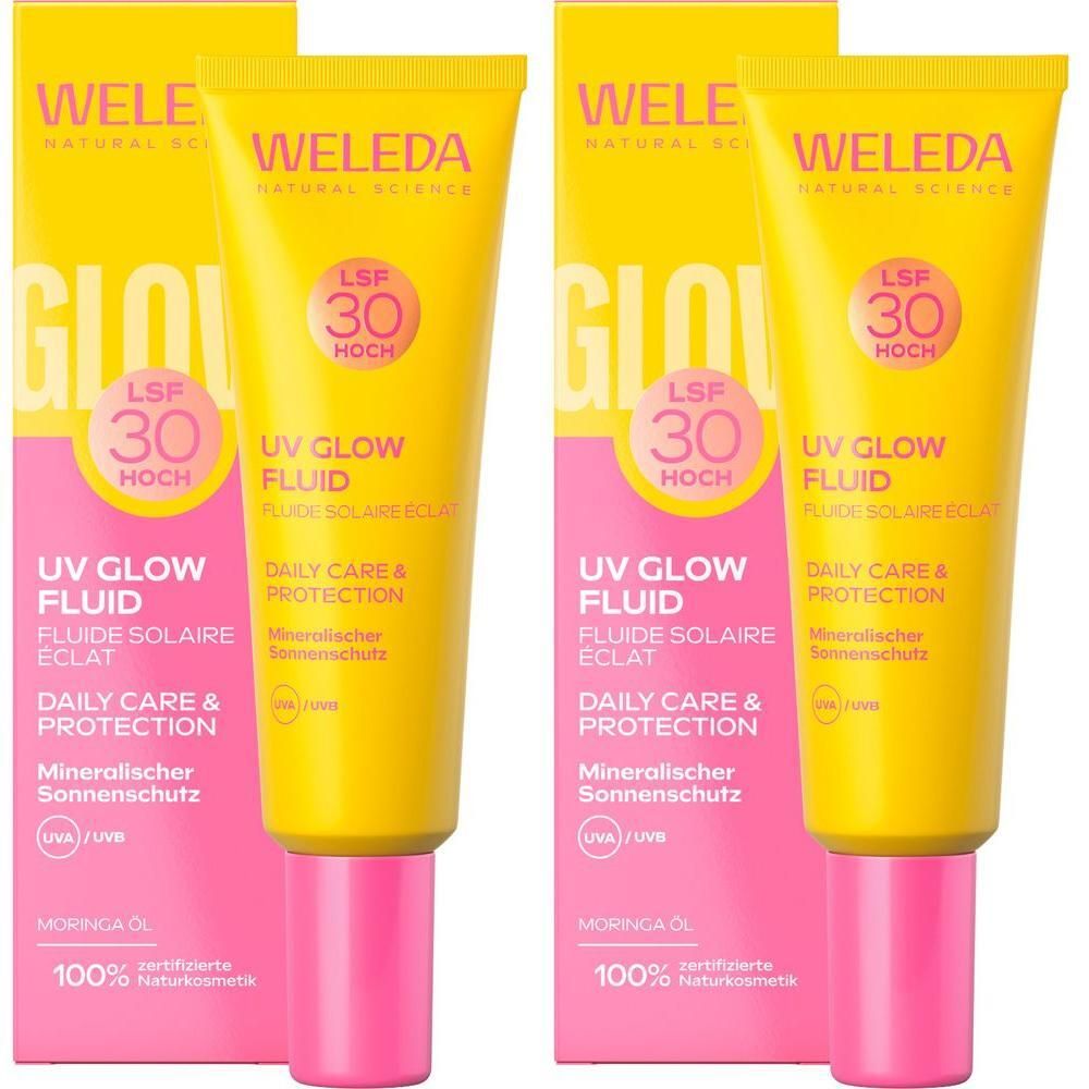 Weleda UV Glow Fluid LSF 30 2x 2x30 ml Flüssigkeit