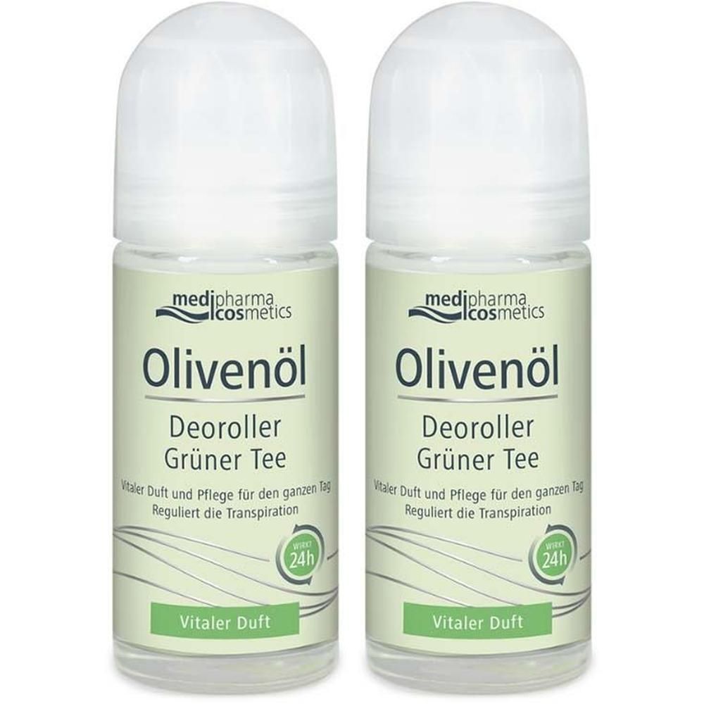 Olivenöl Deoroller grüner Tee 2x 2x50 ml Roller