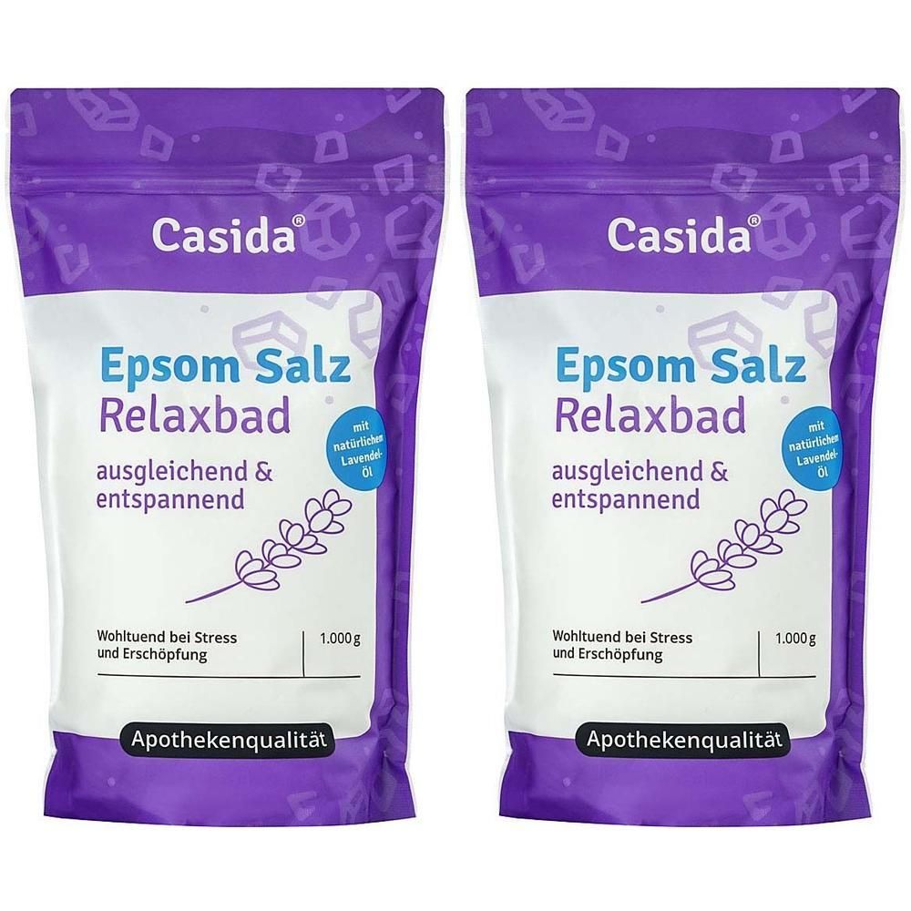 Epsom Salz Relaxbad mit Lavendel 2x 2x1 kg Badesalz