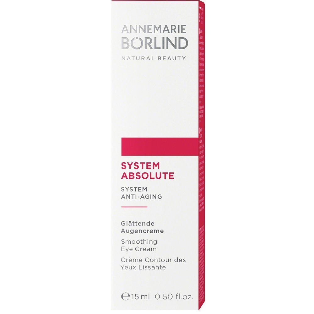 Verpackung ANNEMARIE BÖRLIND System Absolute Glättende Augencreme, 15 ml.