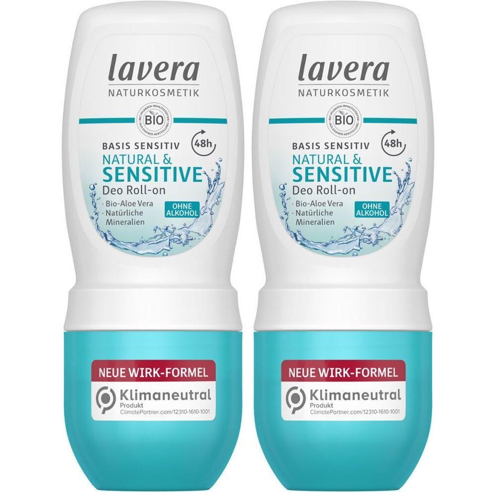 Lavera basis sensitiv Deo Roll-on natural & sens. 2x 2x50 ml Körperpflege