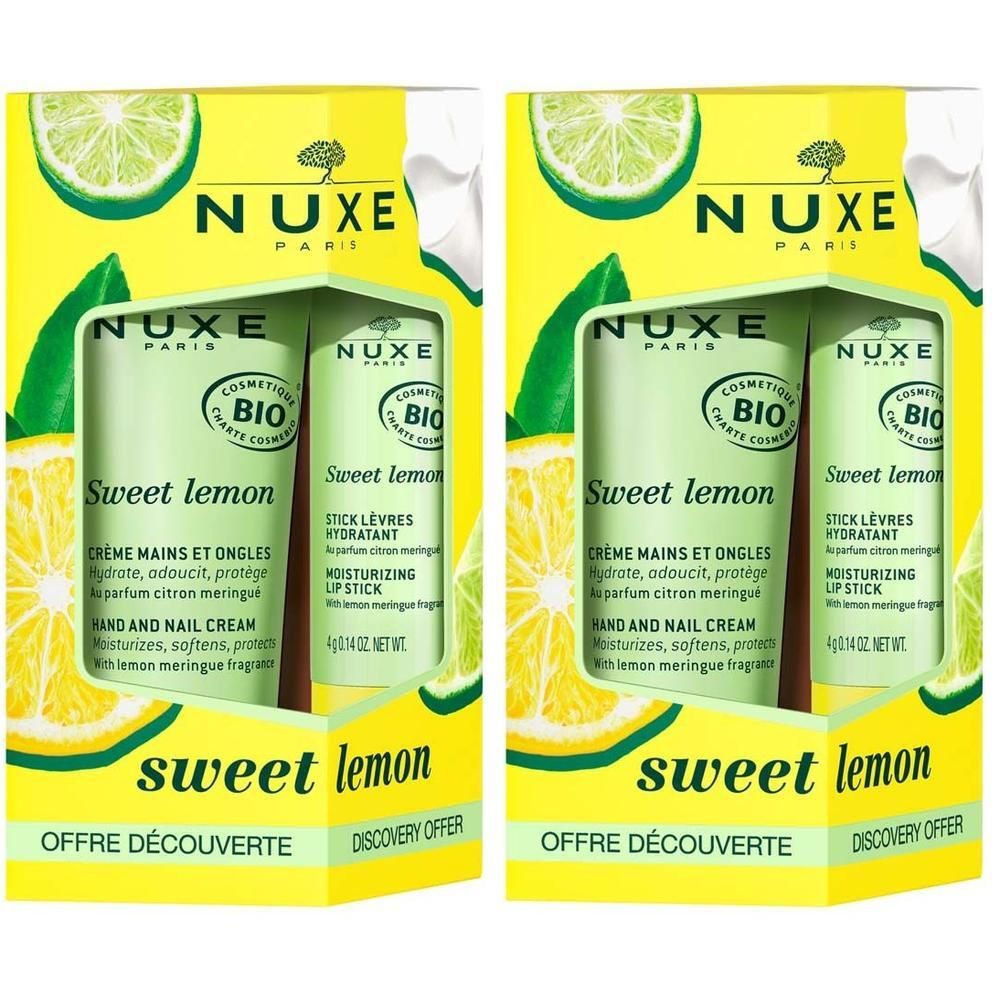 Nuxe Set 24 Sweet Lemon Lippenstift+Handcreme 2x 2x1 St Kombipackung