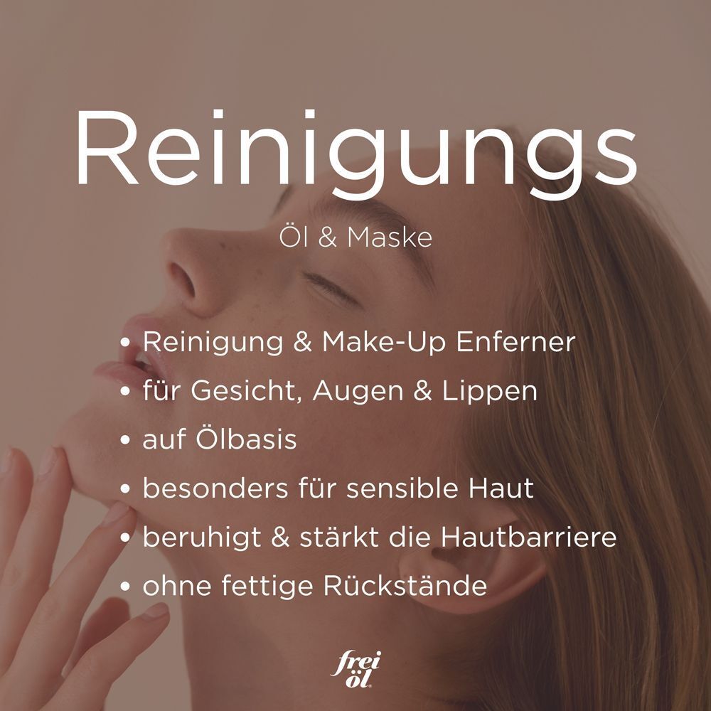 Liste der Vorteile von Reinigungsöl & Maske: Entfernt Make-up, für Gesicht, Augen & Lippen, auf Ölbasis.