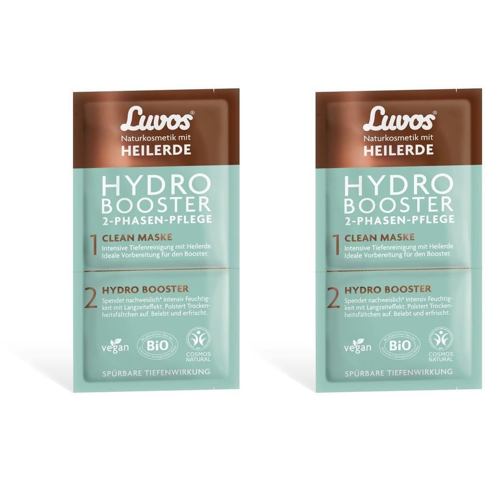 Luvos Heilerde Hydro Booster&Clean Maske 2+7,5ml 2x 2x1 St Gesichtsmaske