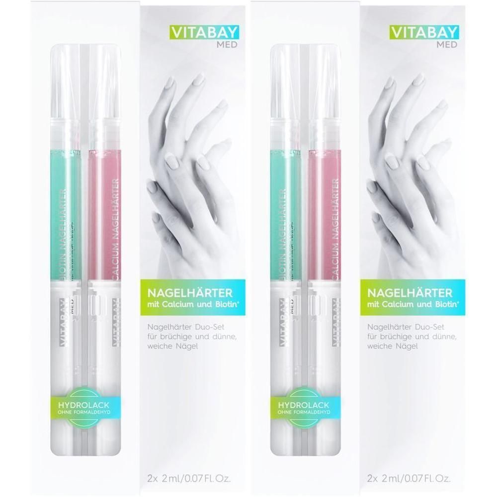 Nagelhärter Duo-Set mit Calcium und Biotin 2x 2x2x2 ml Stifte
