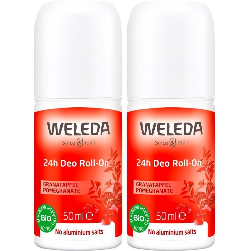 Weleda Granatapfel 24 h Deo Roll-on 2x 2x50 ml Körperpflege