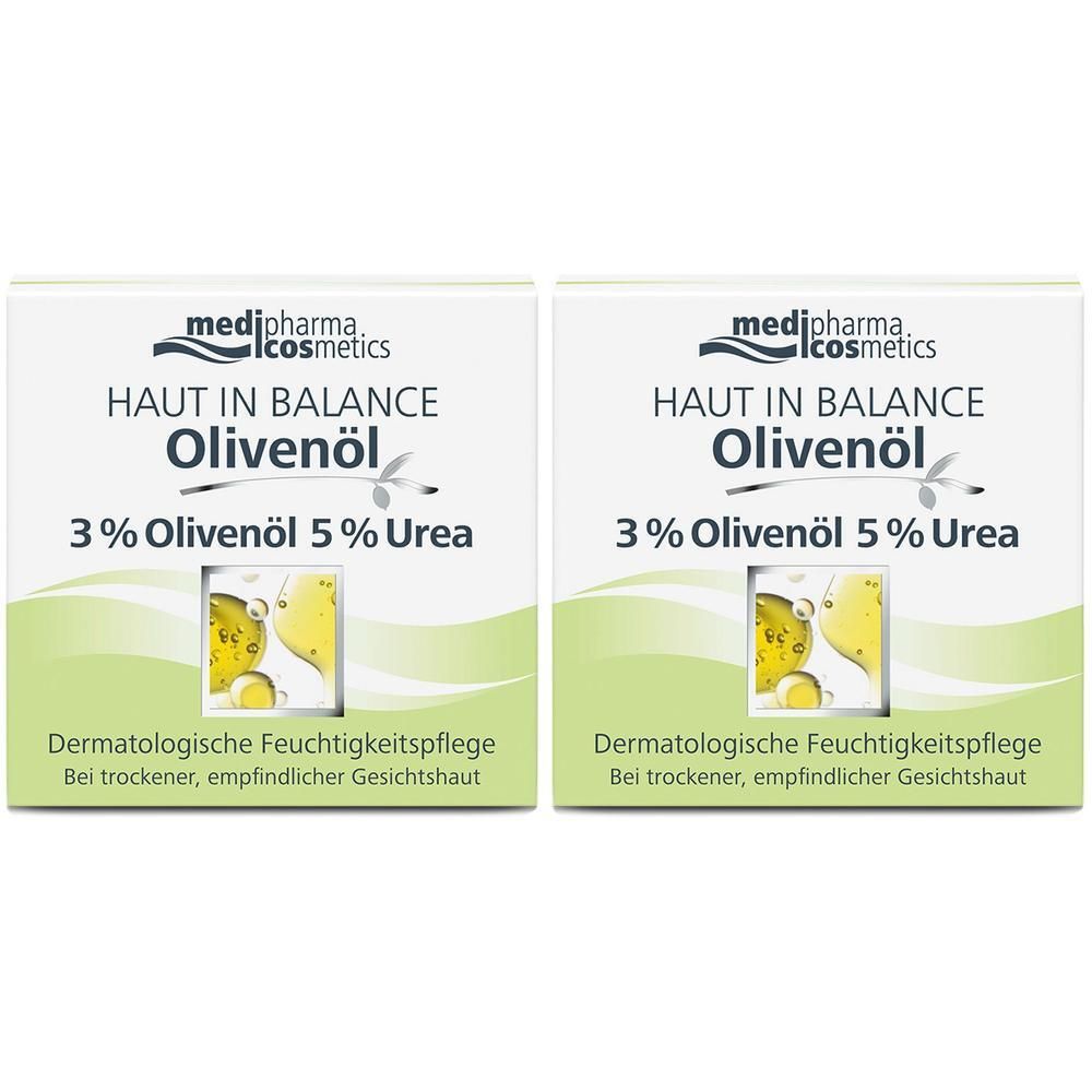 Haut IN Balance Olivenöl Feuchtigkeitspflege 3% 2x 2x50 ml Creme