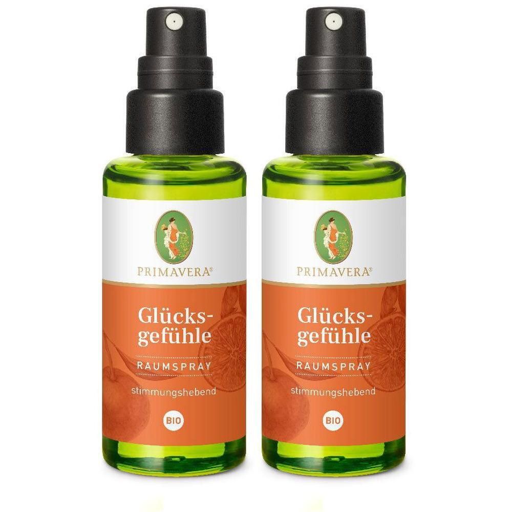 Glücksgefühle Raumspray Bio 2x 2x50 ml Ätherisches Öl