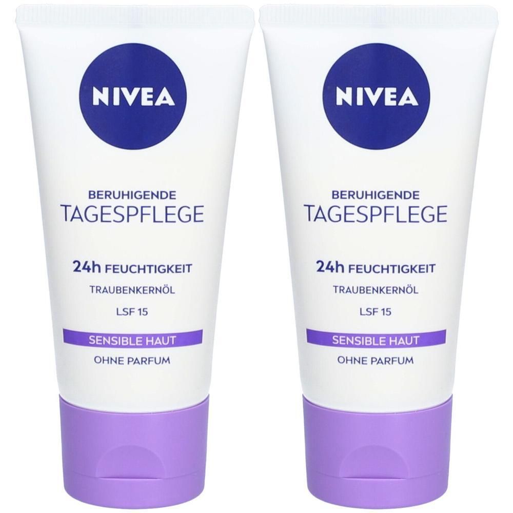Nivea Beruhigende Tagespfl.24h Feucht.sen.H.LSF 15 2x 2x50 ml Tagescreme
