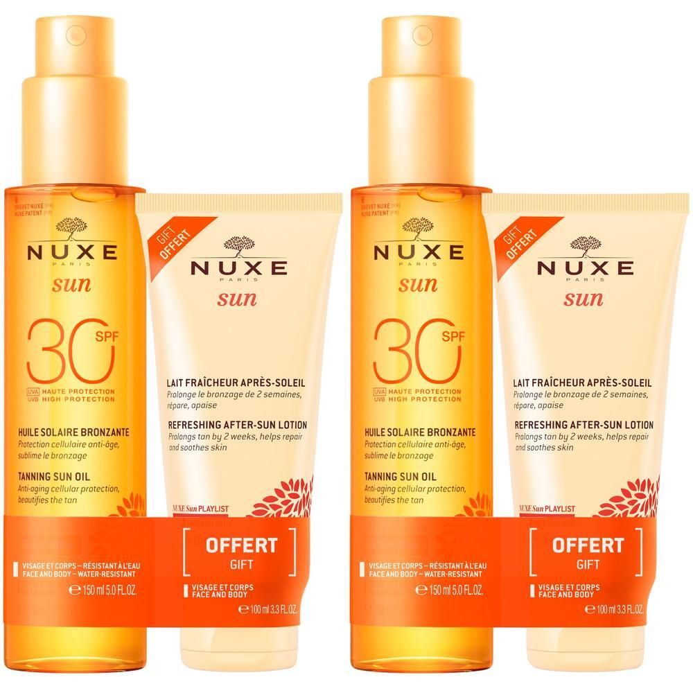 Nuxe Sun Set Sonnenöl LSF 30 gratis After-Sun 2x 2x1 St Kombipackung