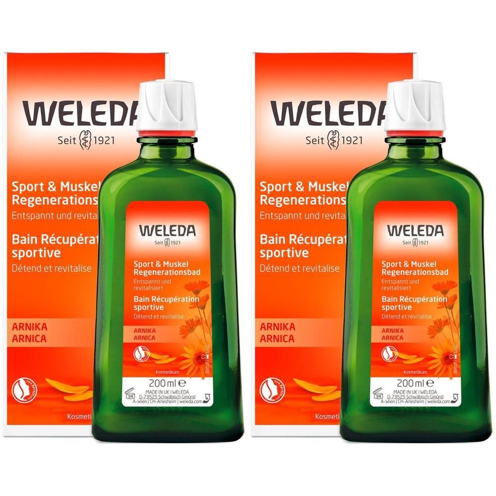 Weleda Sport und Muskel Regenerationsbad Arnika 2x 2x200 ml Bad