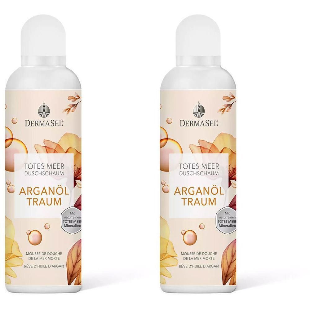 Dermasel Totes Meer Duschschaum Arganöl Traum 2x 2x200 ml Schaum