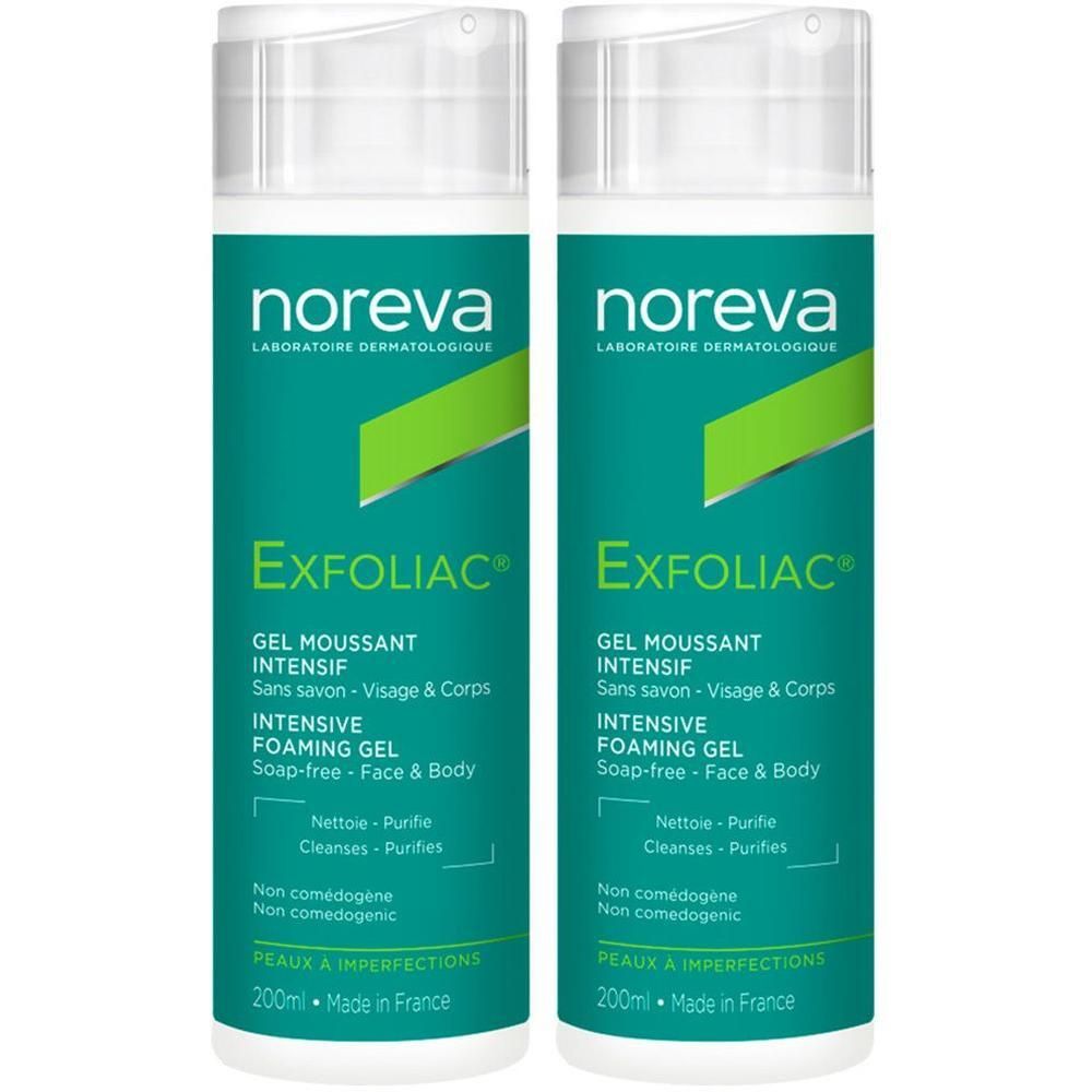 Noreva Exfoliac Reinigungsgel 2x 2x200 ml Gel