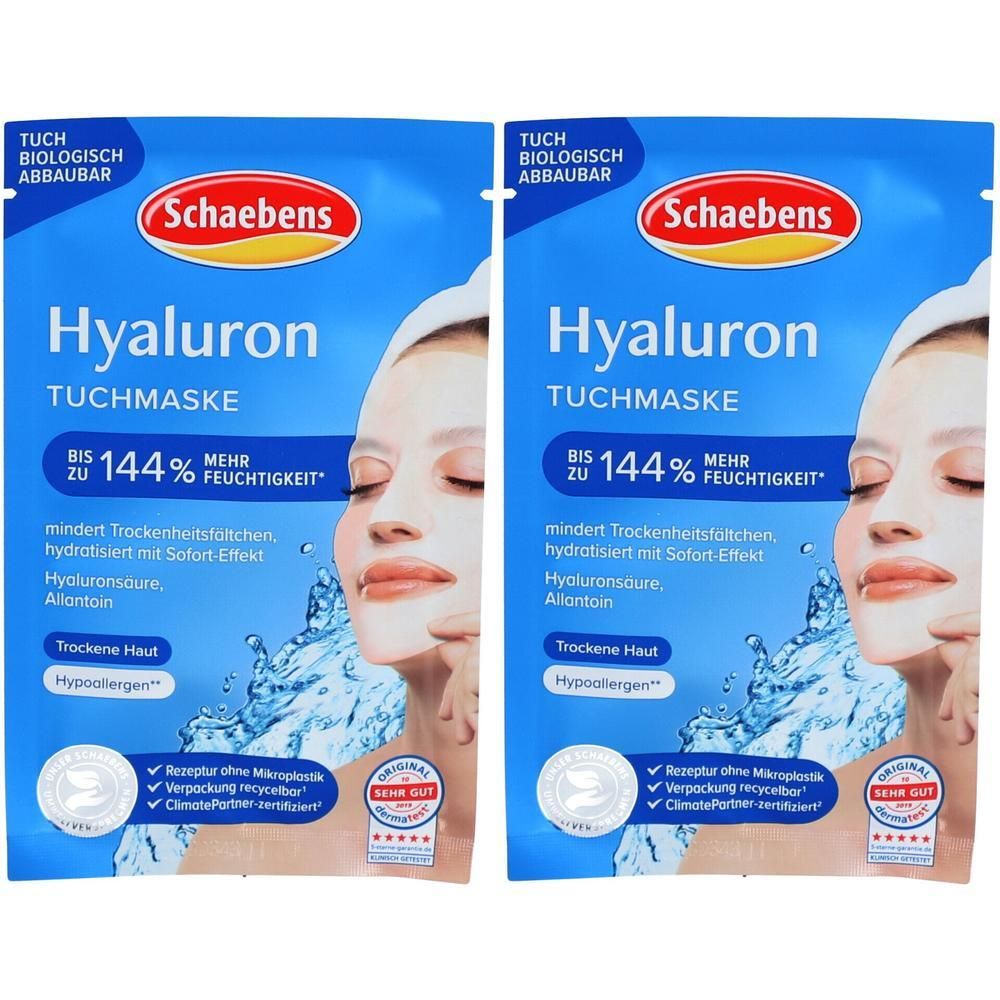 Schaebens Hyaluron Tuchmaske 2x 2x1 St Gesichtsmaske