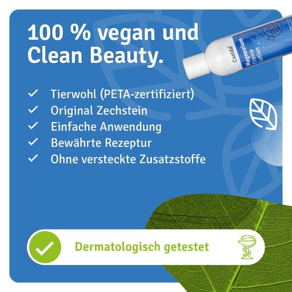 Text: 100% vegan und Clean Beauty. Tierwohl (PETA-zertifiziert), Original Zechstein, Einfache Anwendung, Bewährte Rezeptur, Ohne versteckte Zusatzstoffe.