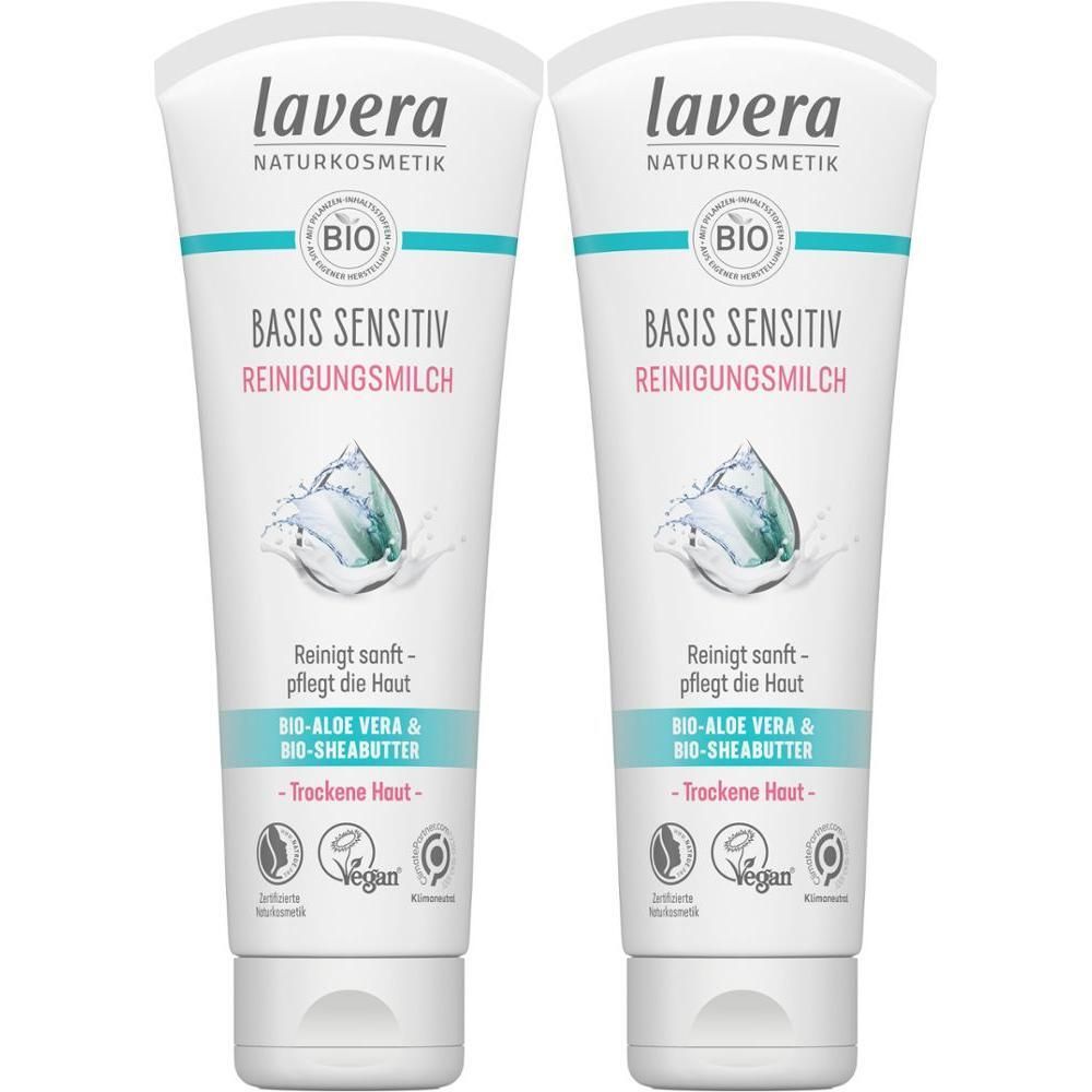 Lavera basis sensitiv Reinigungsmilch 2x 2x125 ml Milch