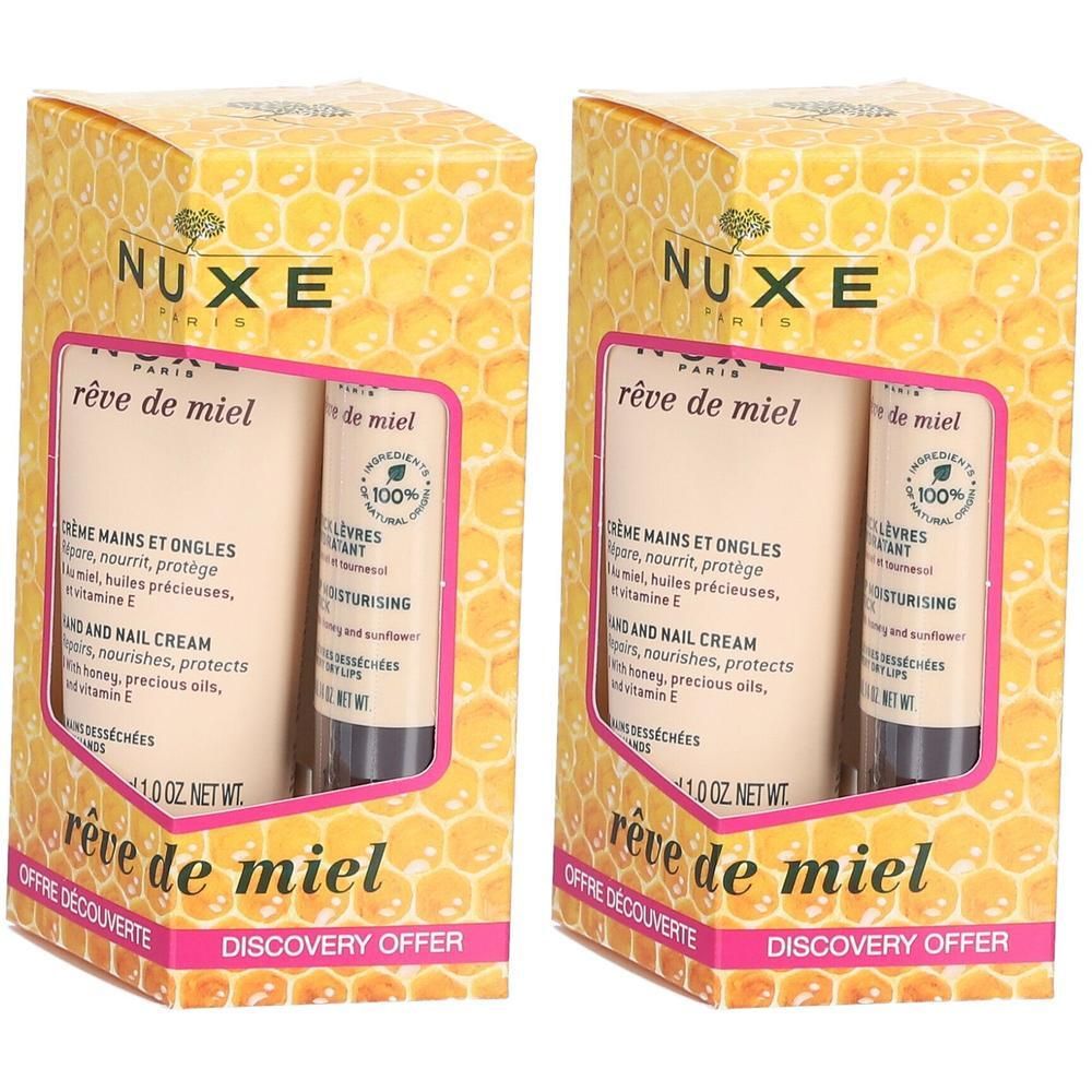 Nuxe Reve de Miel Pflegeset Hand & Lippen 30ml+4g 2x 2x1 St Kombipackung