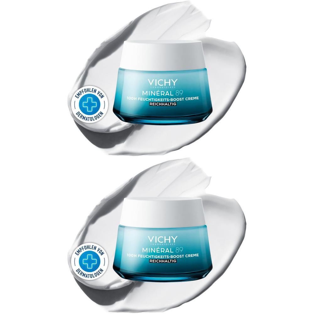 Vichy Mineral 89 100h Creme reichhaltig mit Duft 2x 2x50 ml