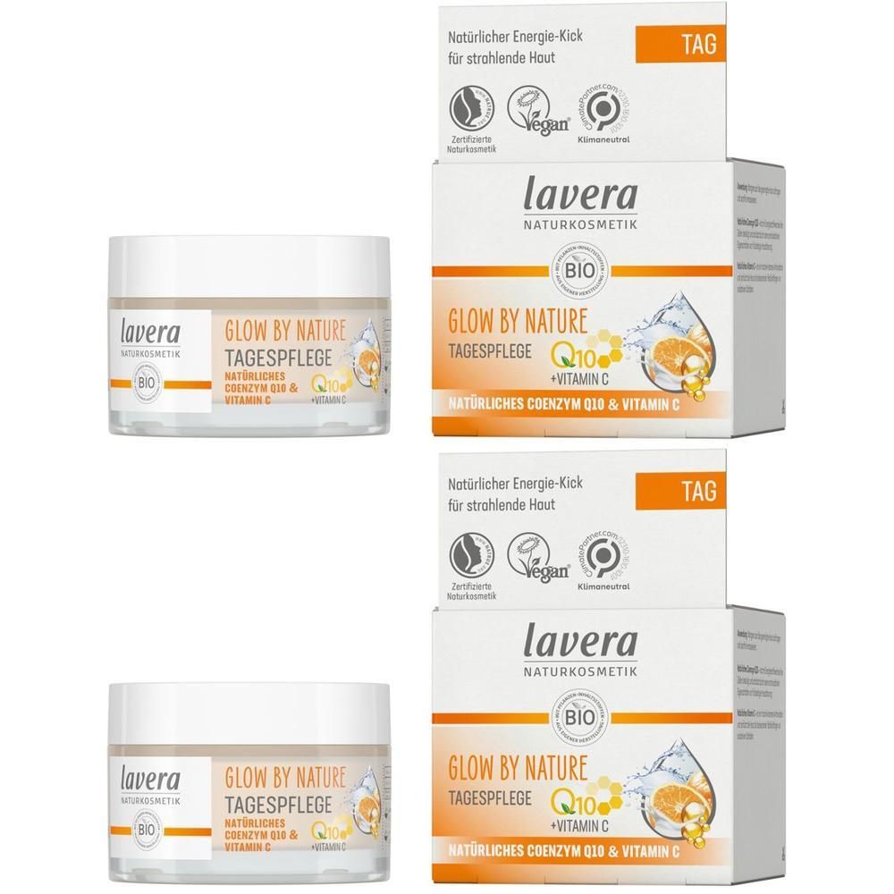 Lavera Glow by Nature Tagescreme 2x 2x50 ml
