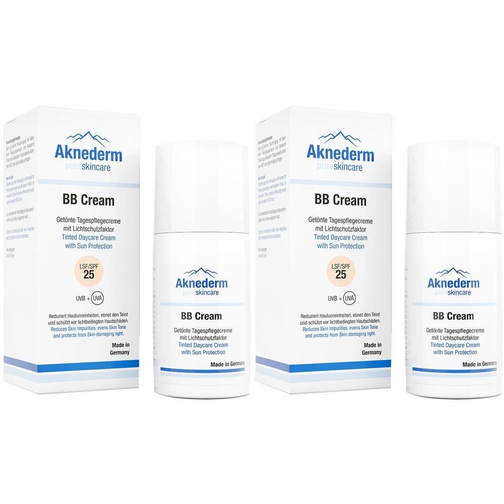 Aknederm BB Cream getönt LSF 25 2x 2x30 ml Creme