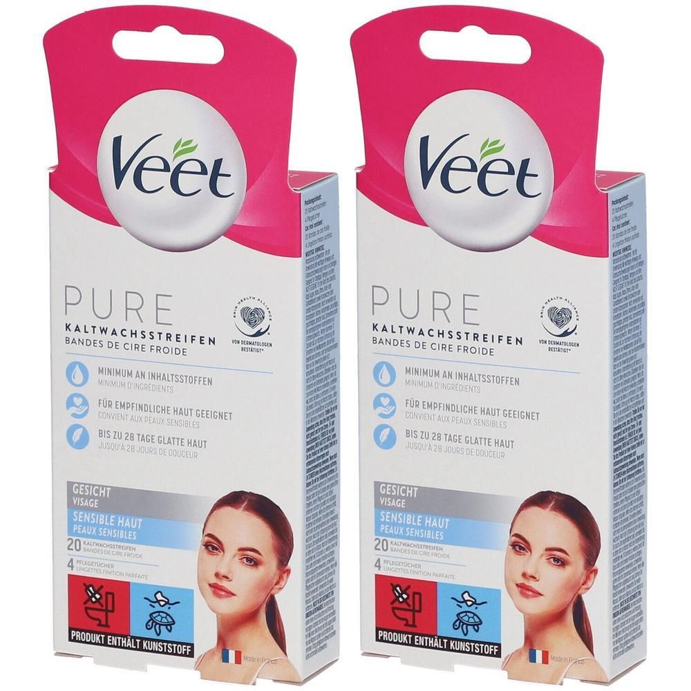 Veet Kaltwachs-Streifen Gesicht 2x 2x20 St Streifen
