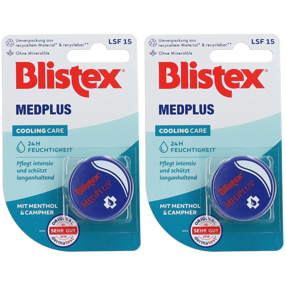 Blistex MedPlus Creme ohne Mineralöl Tiegel 2x 2x7 ml
