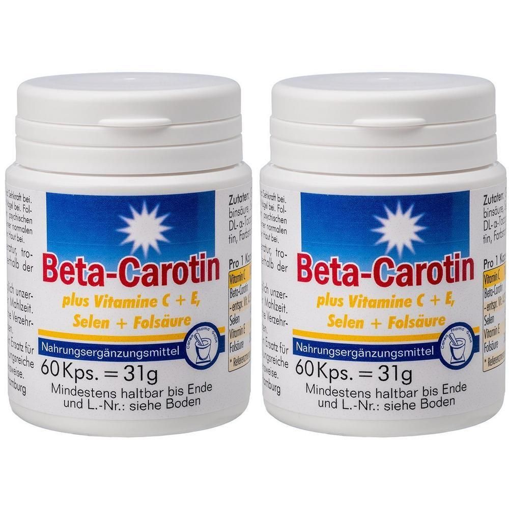 Beta Carotin KAPSELN+Vitamin C+E 2x 2x60 St Kapseln