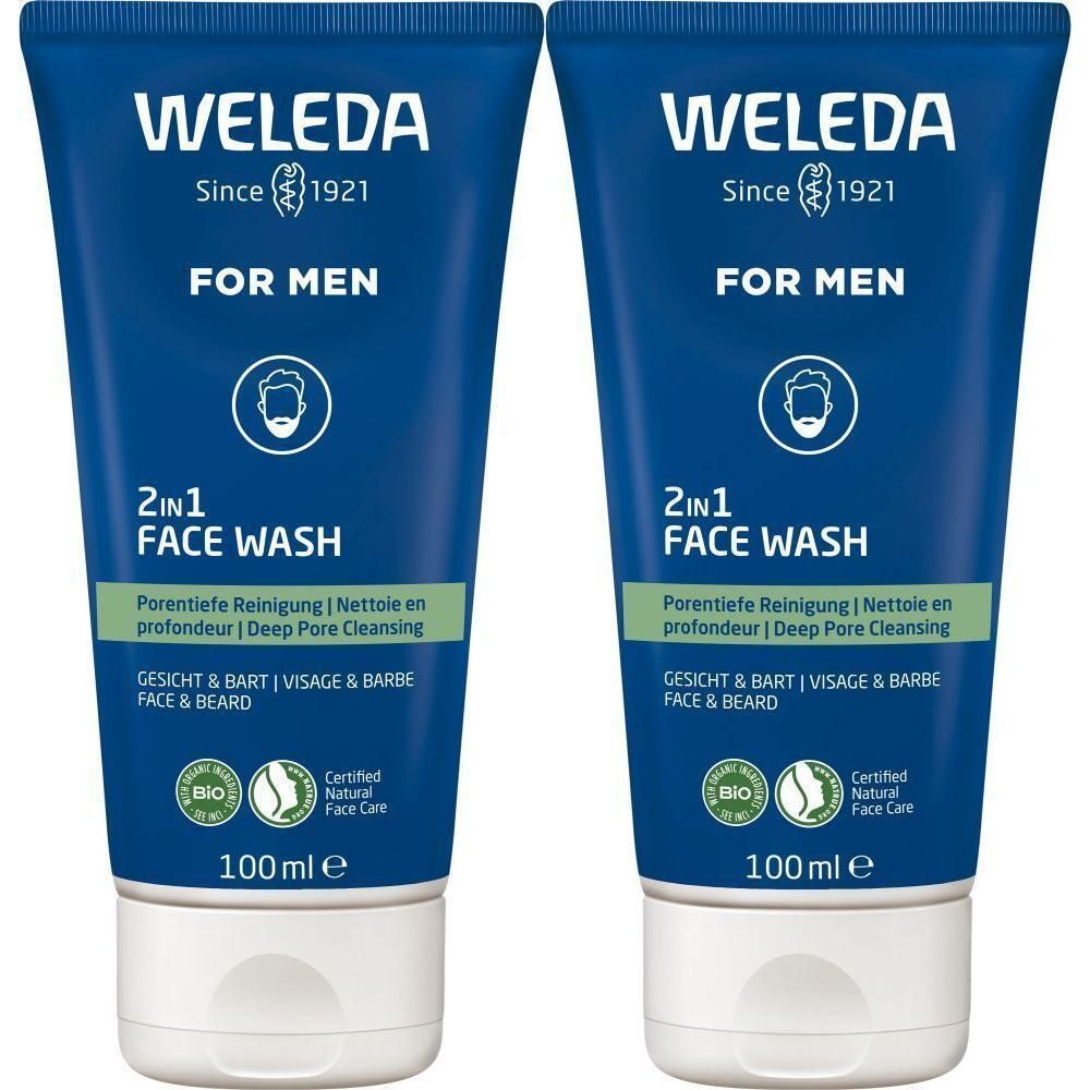 Weleda For Men 2in1 Face Wash 2x 2x100 ml Seife