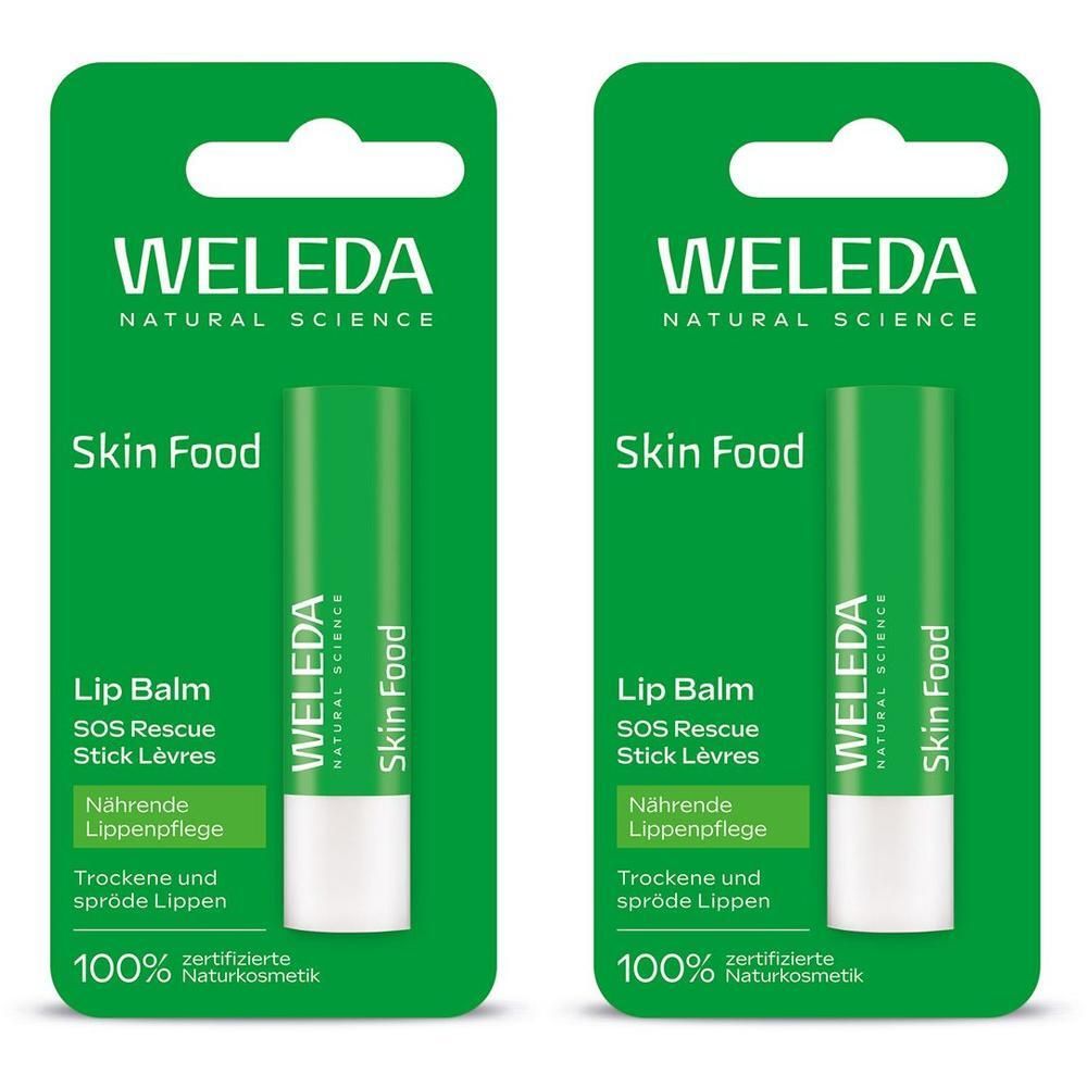 Weleda Skin Food Lip Balm mit Karton 2x 2x4,8 g Balsam