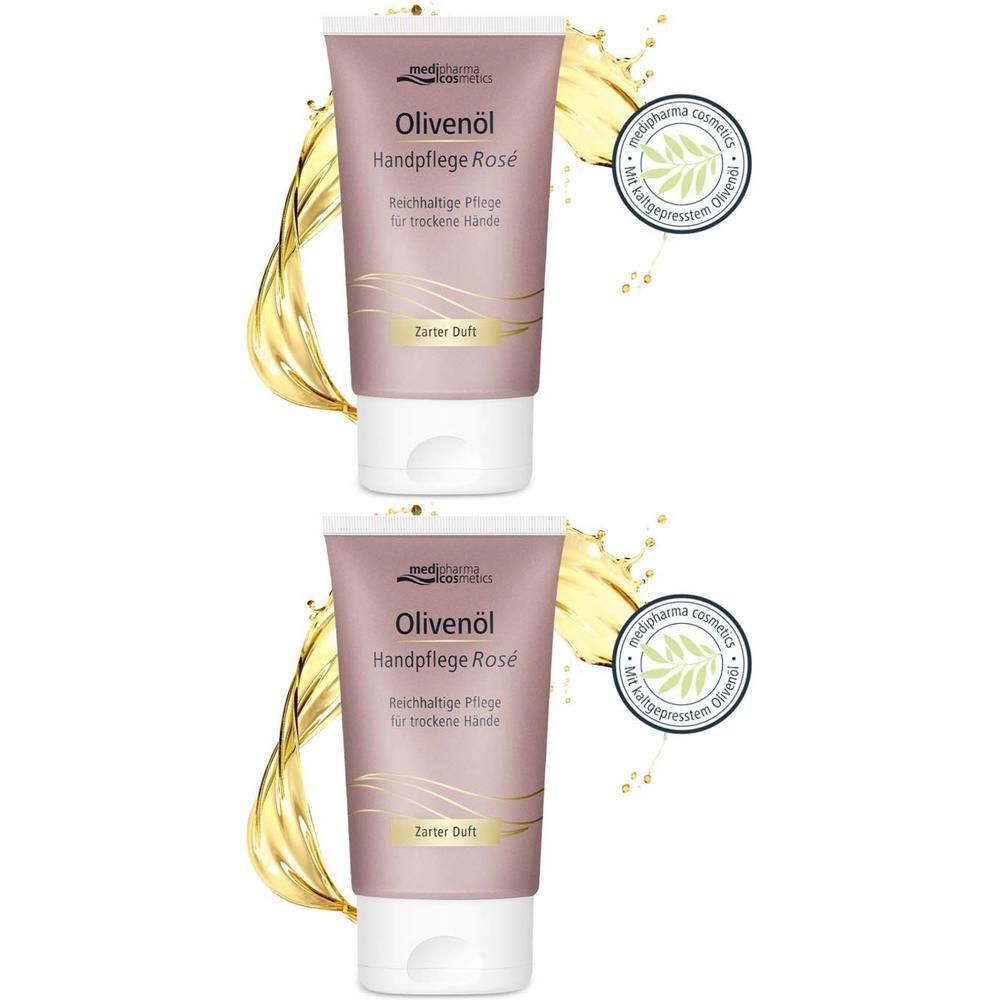 Olivenöl Handpflegecreme Rose 2x 2x50 ml Creme
