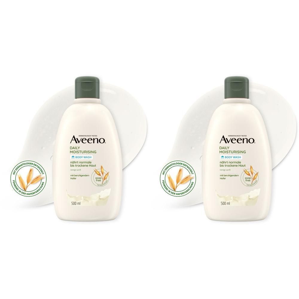 Aveeno Daily Moisturising seifenfreies Duschgel 2x 2x500 ml