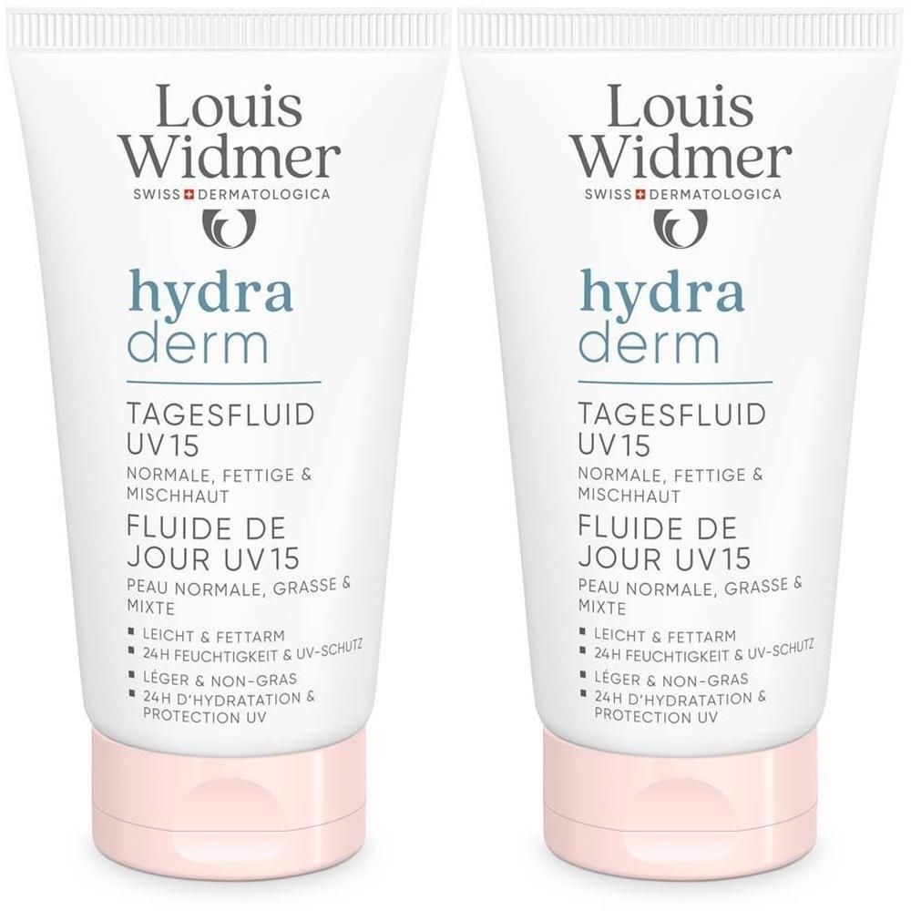 Widmer hydraderm Tagesfluid UV 15 o.P. 2x 2x50 ml Tagescreme