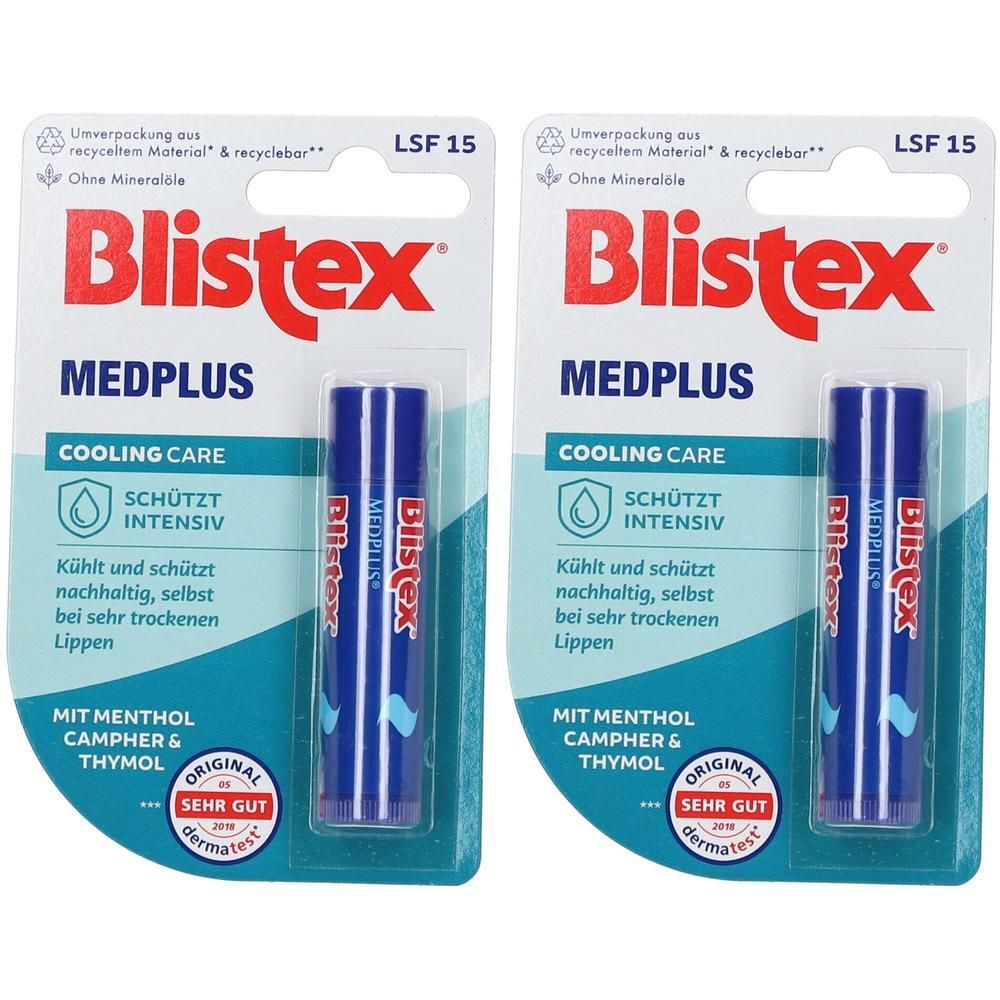 Blistex MedPlus Stick ohne Mineralöl 2x 2x4,25 g Stifte
