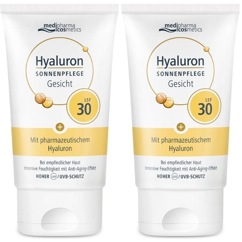 Hyaluron Sonnenpflege Gesicht Creme LSF 30 2x 2x50 ml