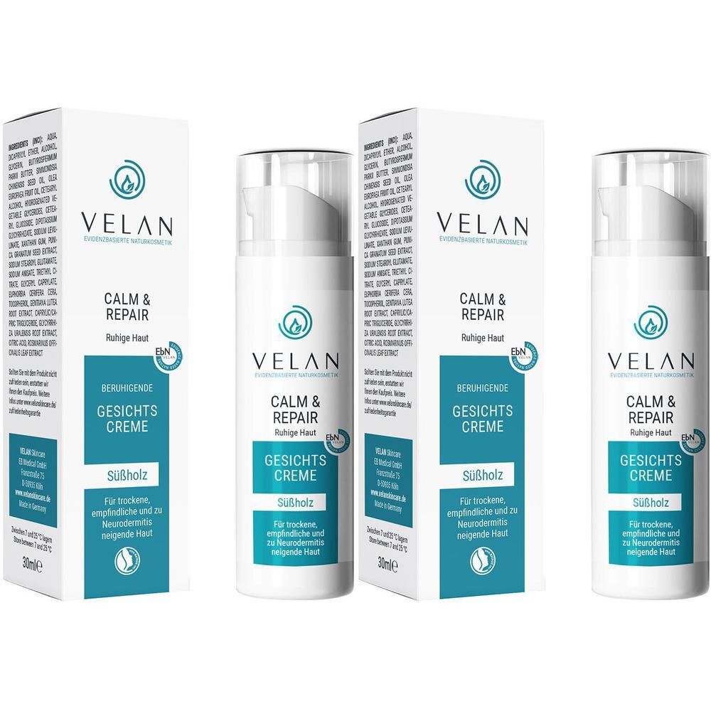 Velan calm & repair Gesichtscreme ruhige Haut 2x 2x30 ml Creme