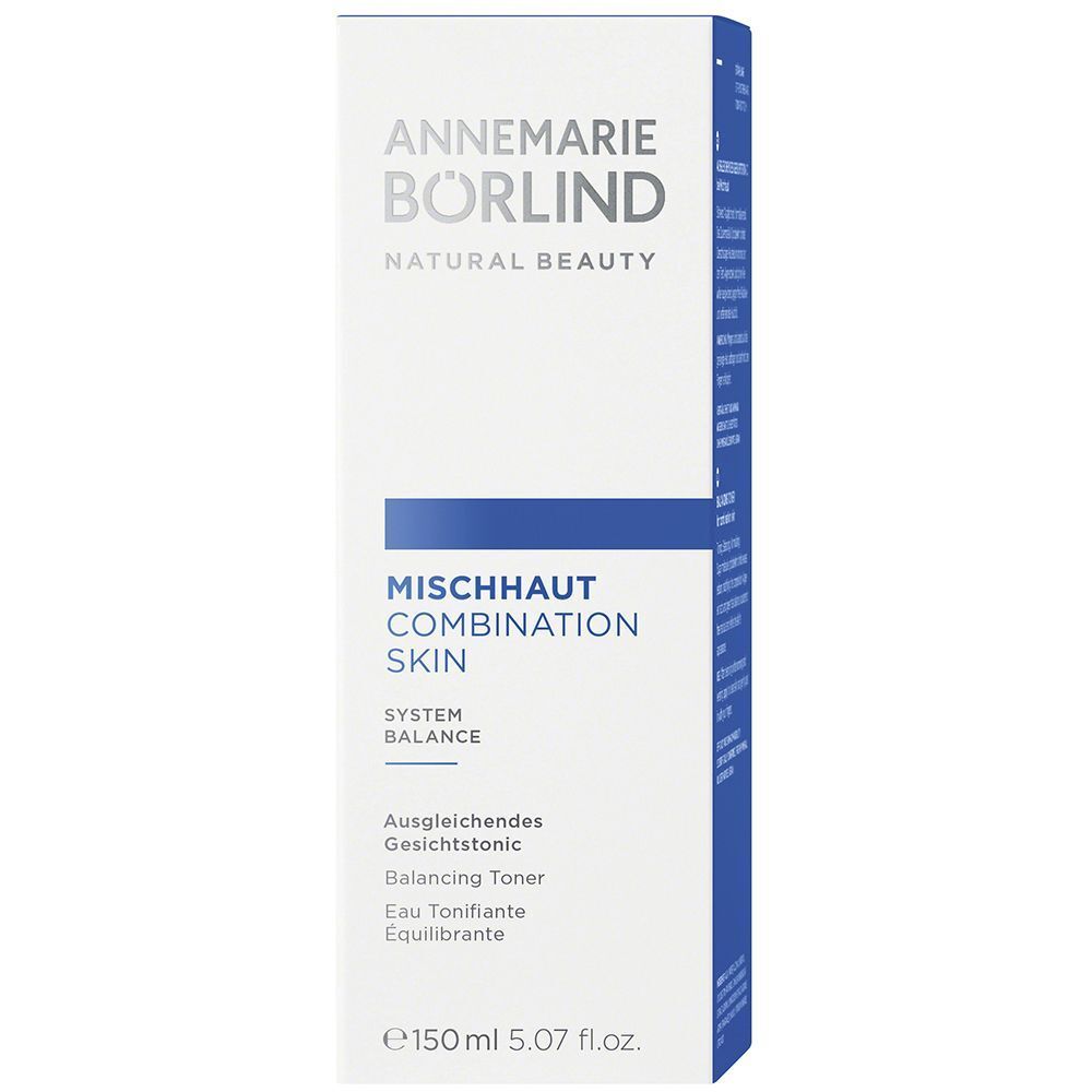 Verpackung ANNEMARIE BÖRLIND Ausgleichendes Gesichtstonic für Mischhaut, 150 ml.