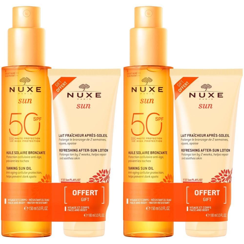 Nuxe Sun Set Sonnenöl LSF 50 gratis After-Sun 2x 2x1 St Kombipackung