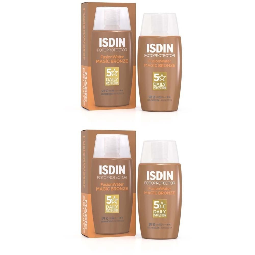 Isdin Fotoprotector Fusion Water Col.bronze LSF 50 2x 2x50 ml Creme