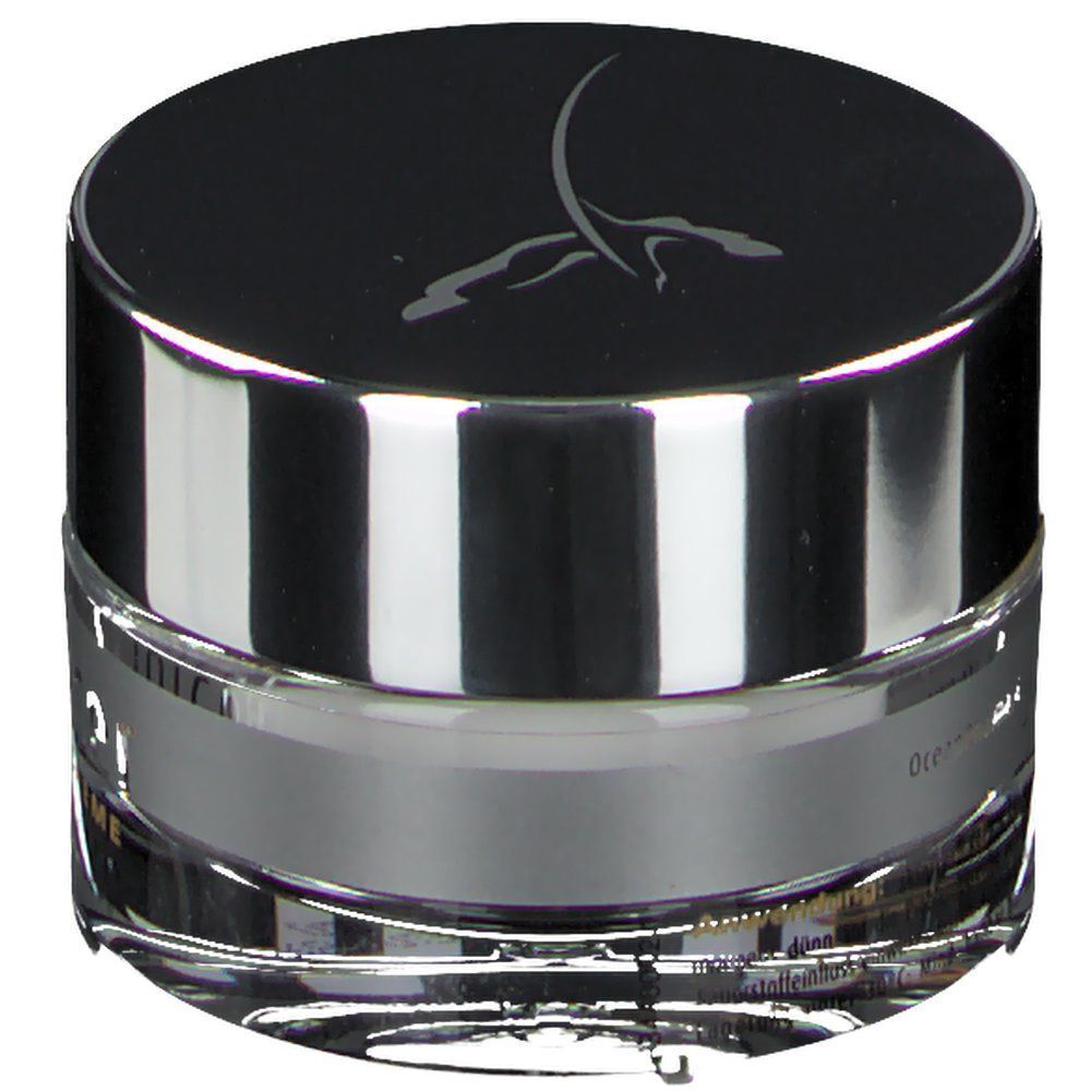 Cremetiegel mit silberfarbenem Rand und Deckel. Auf dem Deckel ein Logo. Schriftzug skinicer® Repair Creme.