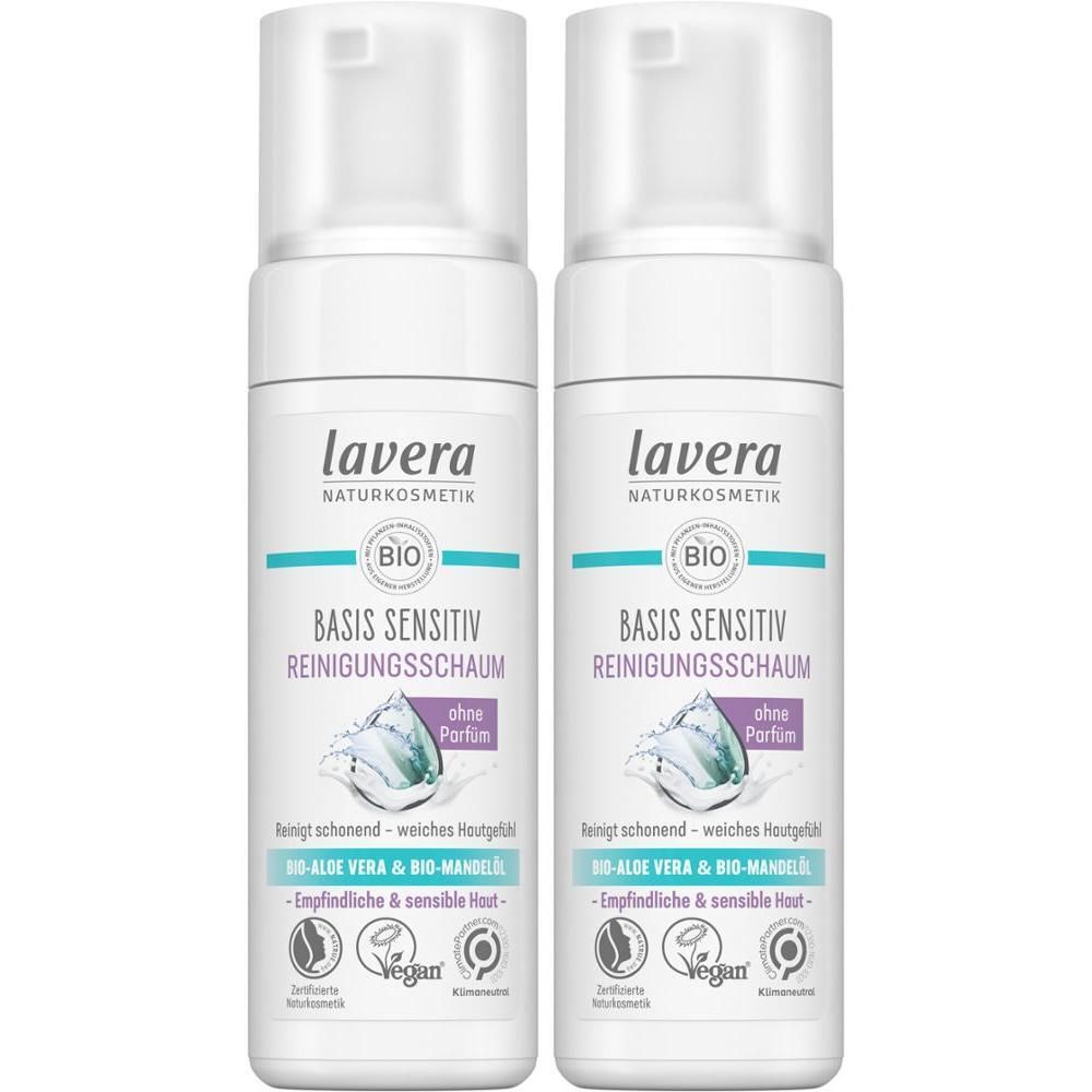 Lavera basis sensitiv Reinigungschaum 2x 2x150 ml Schaum
