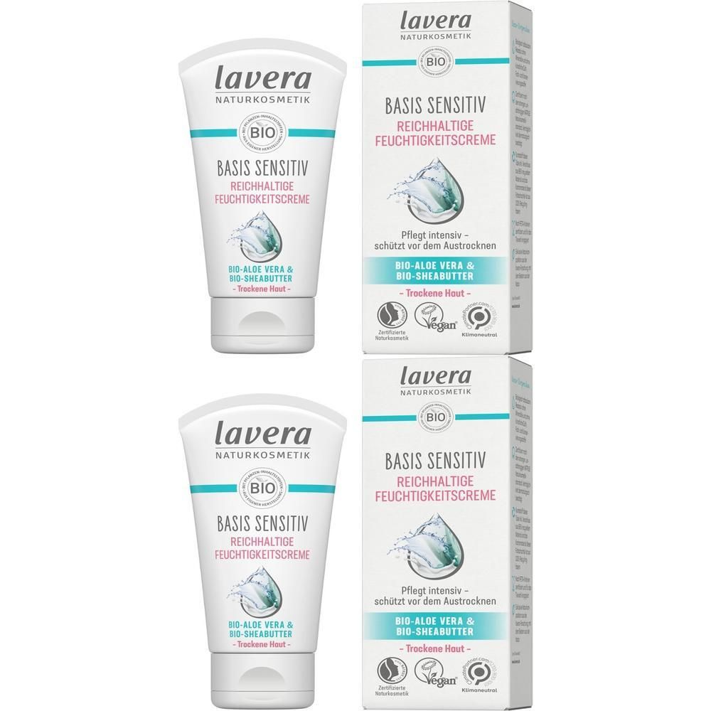 Lavera basis sensitiv reichhaltige Feuchtigkeitscr 2x 2x50 ml Tagescreme